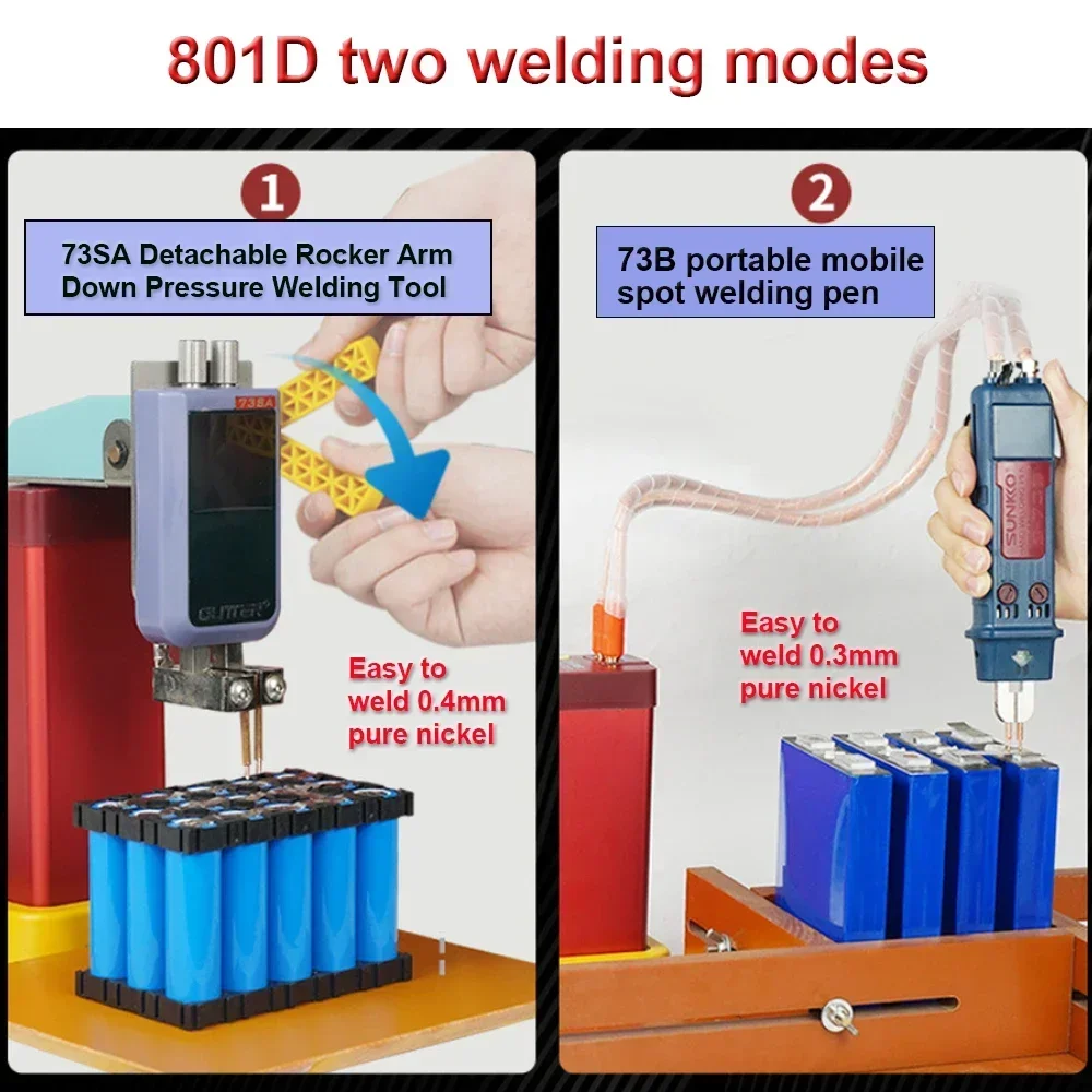 Spot Welding Machine 19.8/12KW 801H/D High Power Capacitor Energy Storage Pulse Welding For Battery Aluminum Nickel Spot Welders