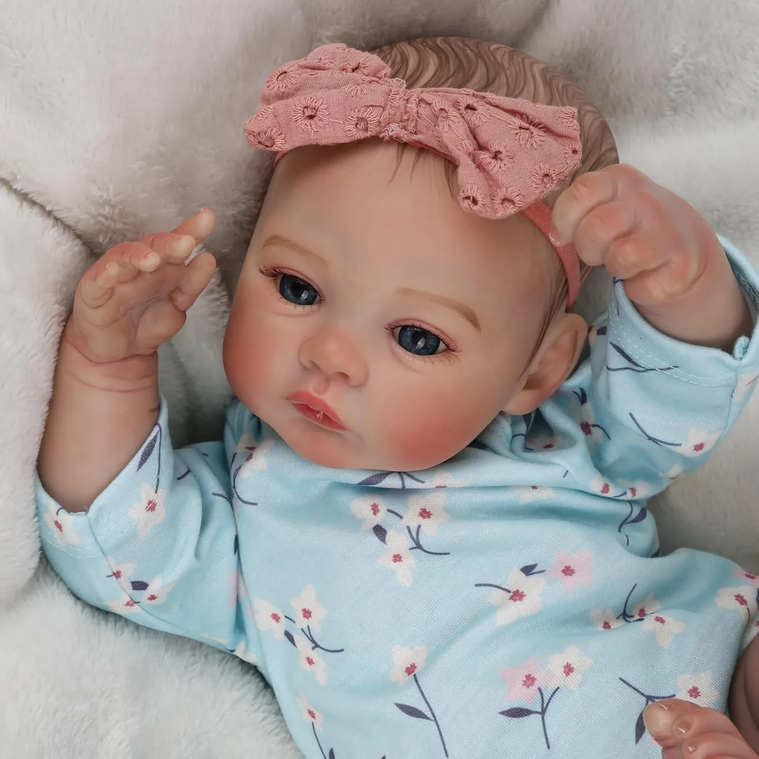 Risbecko Muñeca Reborn realista de 18 pulgadas - 45 cm hecha a mano Reborn Preemie bebé recién nacido niños figura de juguete regalo muñecas de niña