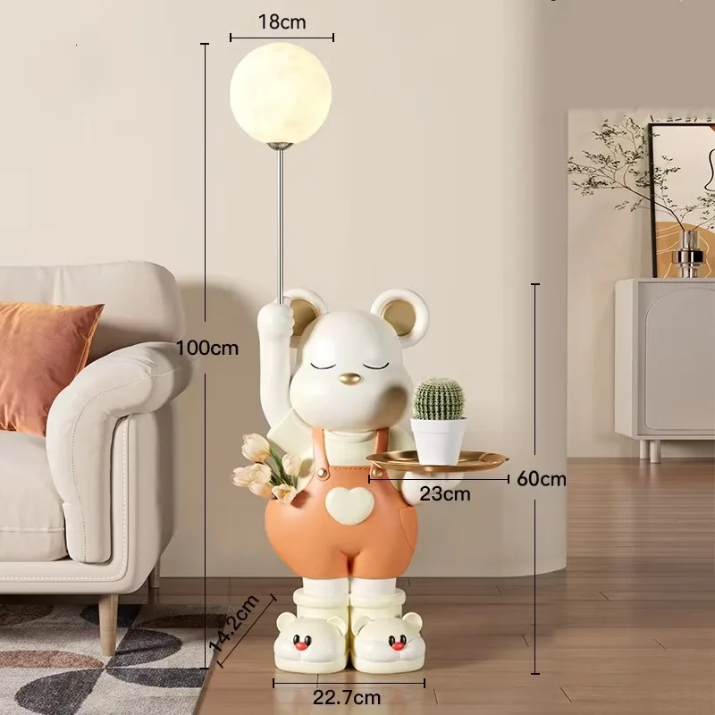 جديد صافي الأحمر زخرفة كبيرة غرفة المعيشة تلفزيون خزانة الطابق الديكور الحديثة ضوء ديكور منزلي فاخر الدب العنيف التخصيص