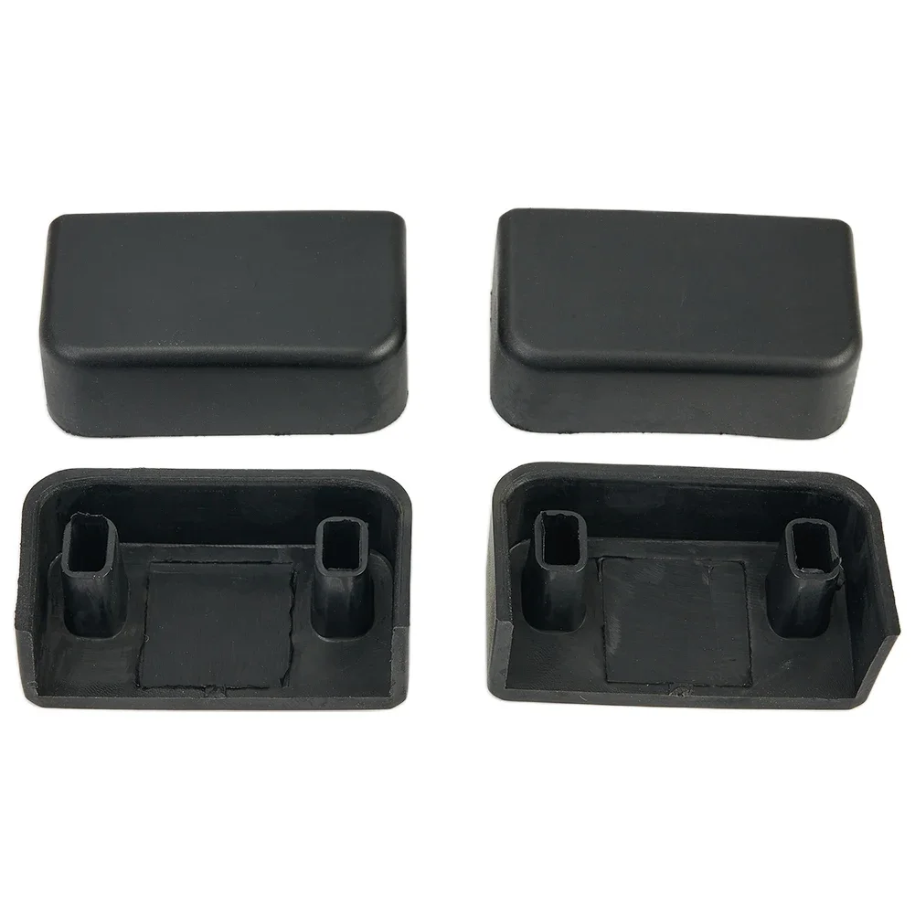 4PCS Rear Seat Slide Rail Anti-kick Rubber Plug Fits For Tesla for Model Y /3 2020-2021 ABS&rubber Modified Accessories Black