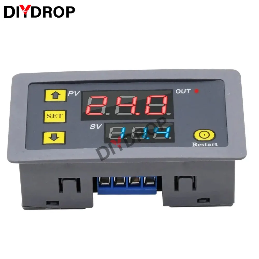 DC 110V 220V 12V T3230 Digital Time Delay Relay LED Display Cycle Timer Control Switch Adjustable Timing Relay Time Delay Switch