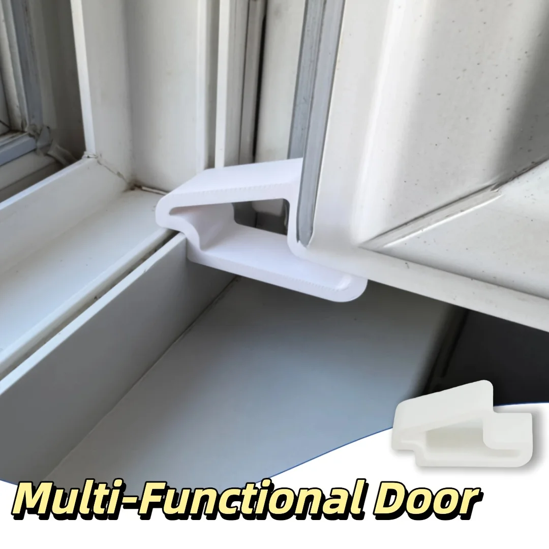 4PCS Door/Window Stopper, Anti-Collision Door Clip, Window Anti-Collision Device, Track Snap System, Window Fixing Kit
