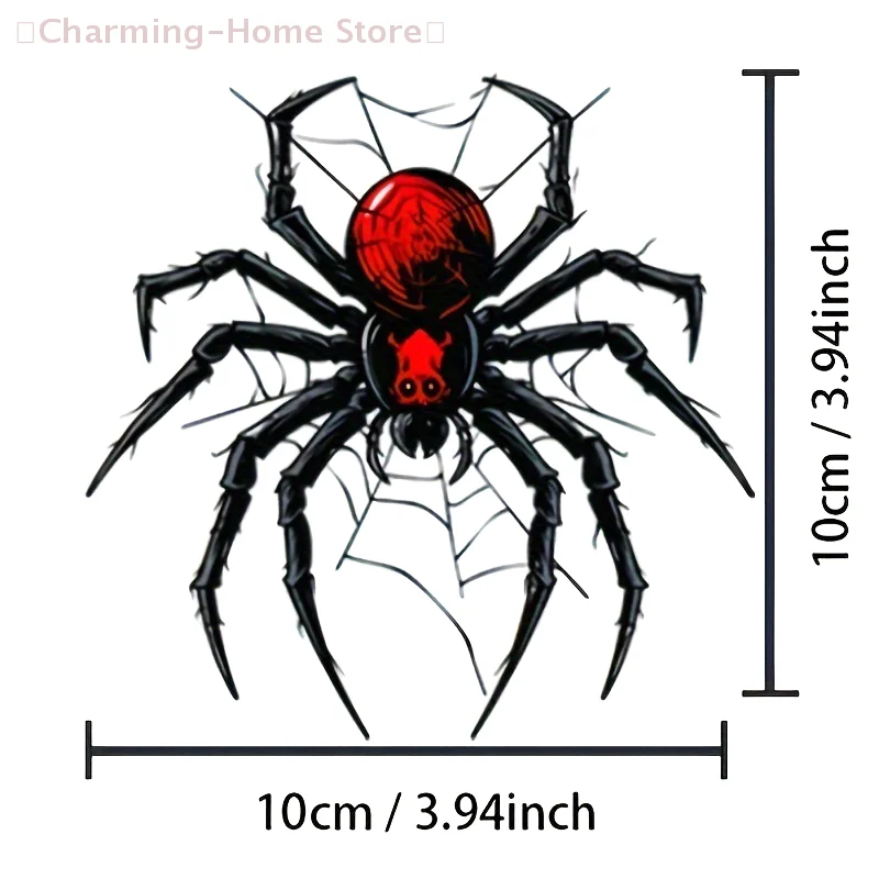 【M】面白いスパイダーオートバイステッカー防水DIYバイクサイドパネル燃料タンクフェアリングビニールデカールハロウィンデコレーション