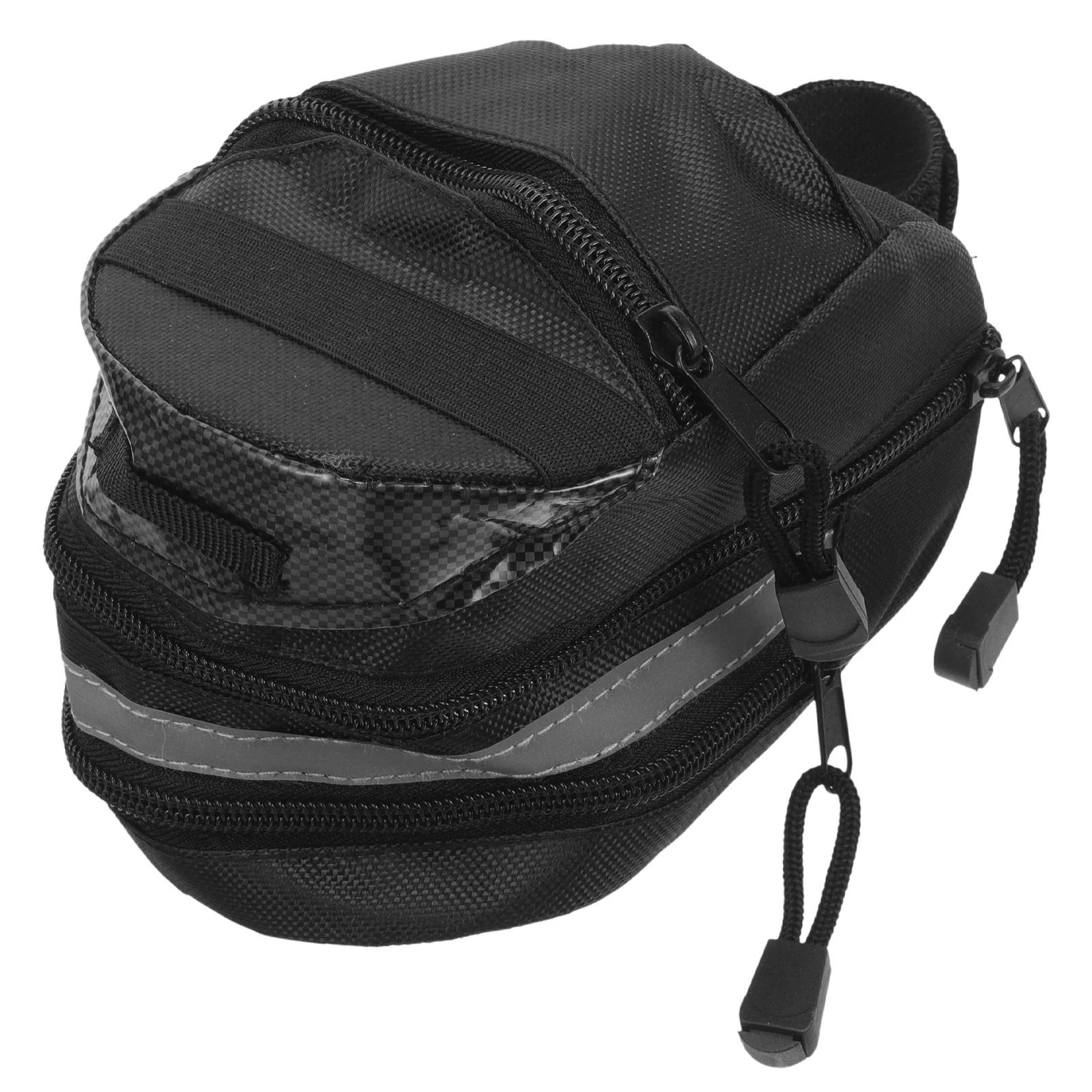 

1Pcs Bike Rear Seat Bag Large Capacity Weather Resistant Expandable Zipper Design Easy Install for Cycling Safety