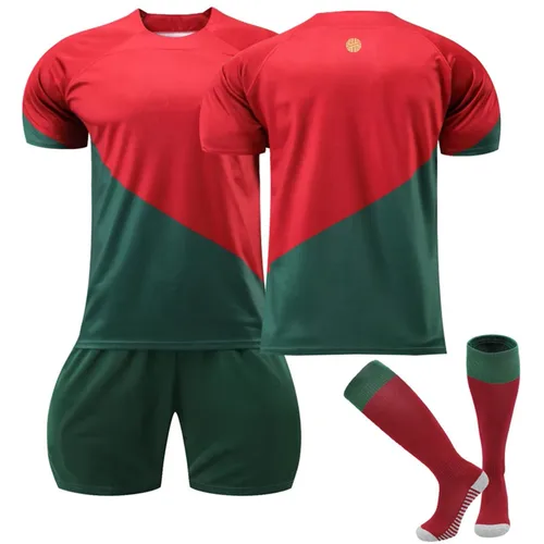 Imagen 1 del producto 22/23 Portugal Home Jerseys Camisetas de fútbol para niños Uniforme de entrenamiento de equipo deportivo Conjunto de camisas y pantalones cortos juveniles para niños y niñas