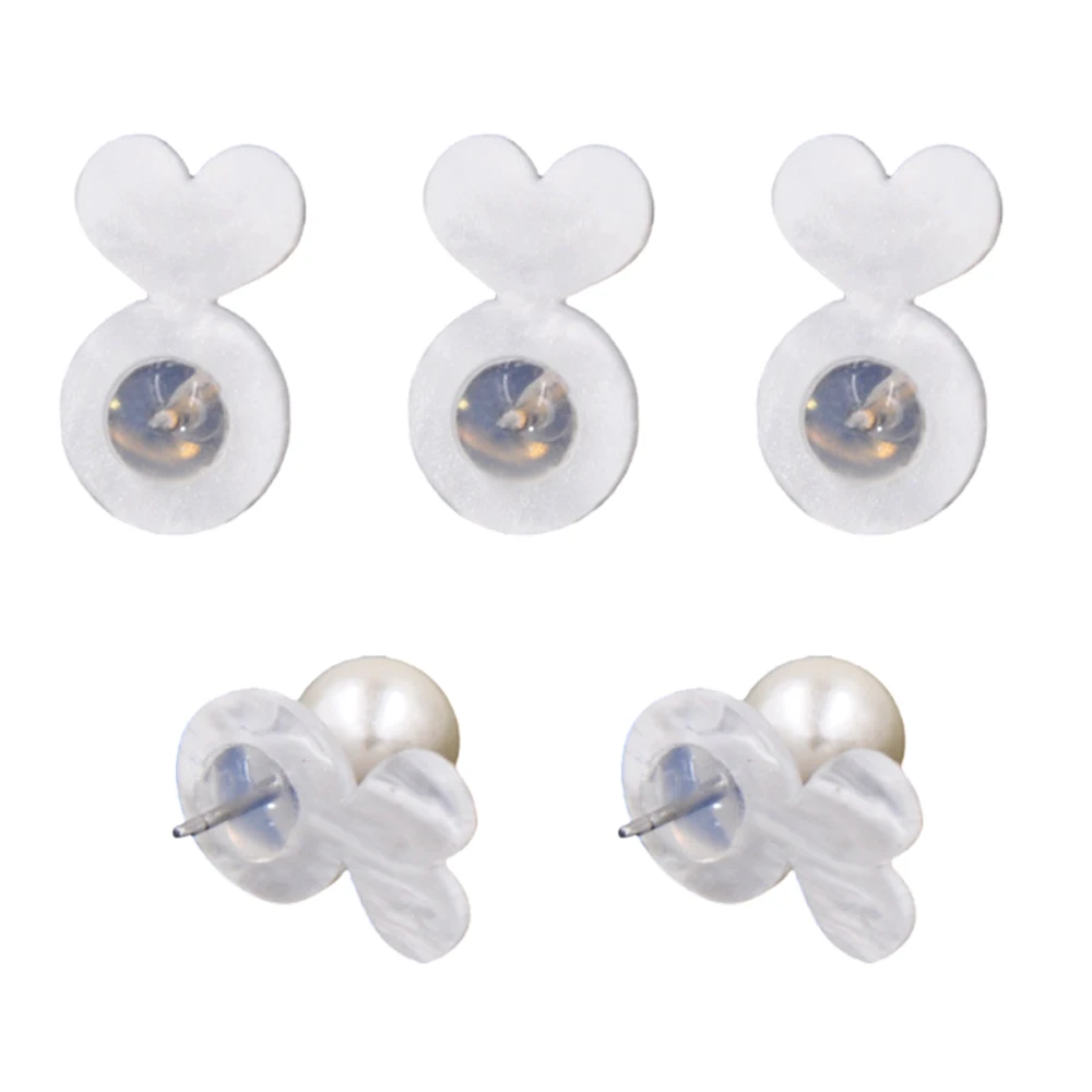 

10/30/50pcs Heart Silicone Rubber Earring Back Stoppers Acrylic Ear Lifters For DIY Earstud Jewelry Accessorie Supplies Findings