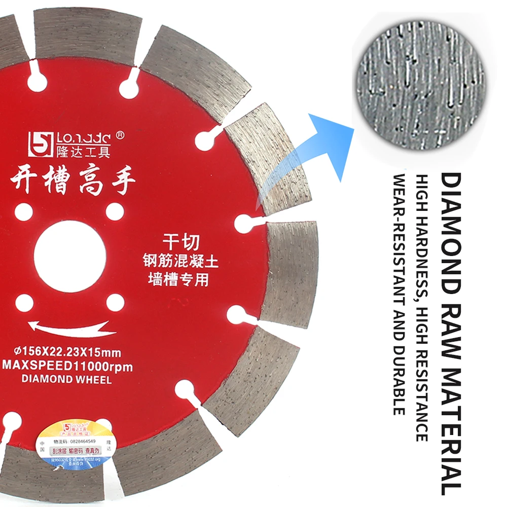 125mm/156mm/188mm/230mm Diamond Saw Blade Wheel Cutting Disc for Concrete Marble Masonry Tile Engineering Cutting