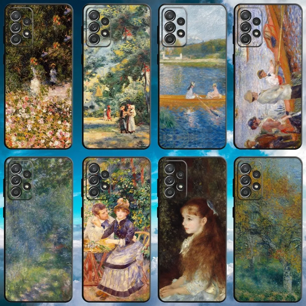 Pierre-Auguste Paintings Renoir Phone Case For Samsung S21,S22 Ultra,S20,S30 plus,S22 plus,S23,S30 ultra 5G Soft Black Cover