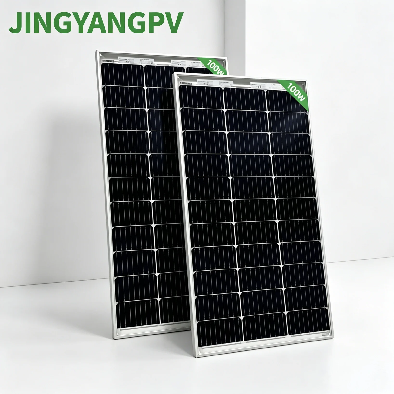 200W(2pcs 100w)Bifacial Glass Solar Panel, High Conversion Efficiency,Waterproof & Durable,Monocrystalline PV Models for Outdoor Use,Balcony,RV,Boat