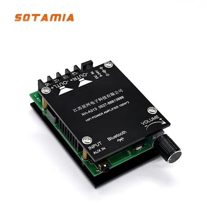 

Усилитель мощности SOTAMIA TPA3116, 100 Вт, аудиоплата, 2,0 стерео, Цифровые Bluetooth-совместимые усилители, звуковой динамик, домашний кинотеатр