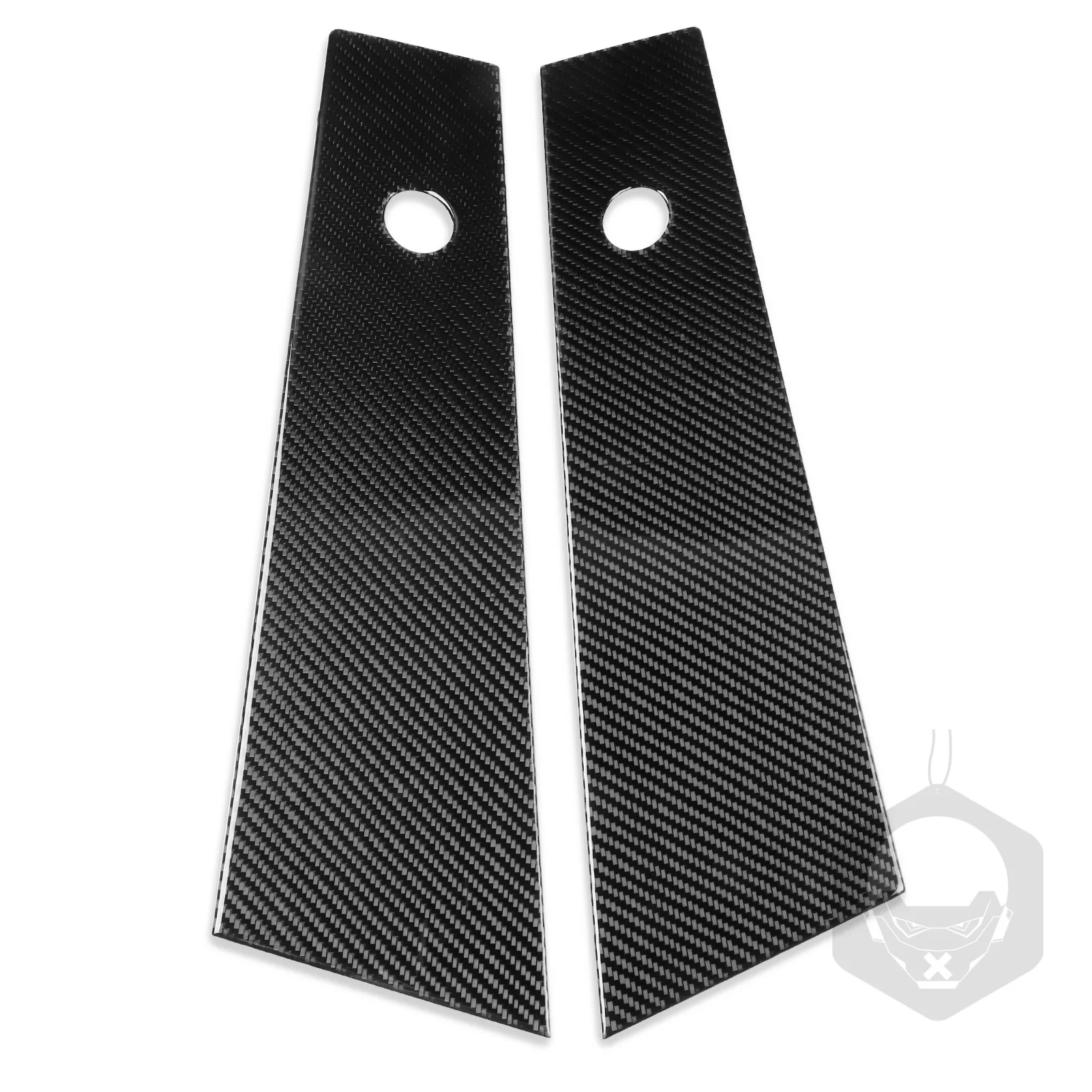 Suitable for Tesla Model3/Y 2017-2022 carbon fiber door post B-post car exterior trim modification accessories