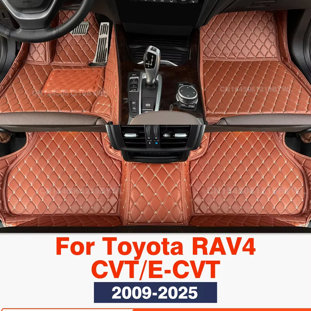 

For Toyota RAV4 Fuel(CVT)/Hybrid(E-CVT) 2009-2025 Custom Car Floor Mat Automobile Carpet Cover Interior Accessories Protective