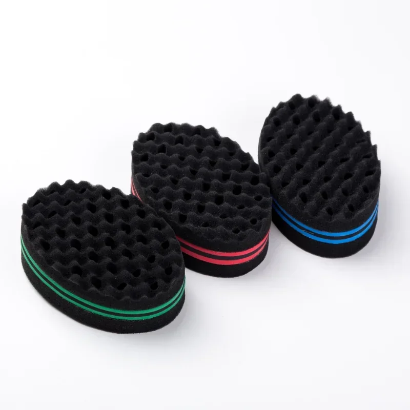 1Pcs Oval Double Sides Magic Twist Hair Brush Sponge Wave Hair Twist Braiders Dreads Twisting Locks Dreadlocks Curl Brush Tool