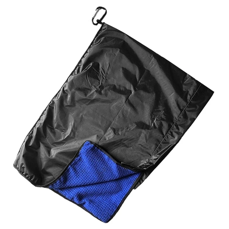 2 in 1 microvezel golfhanddoek en regenkap Universele waterdichte golfhanddoek Sneldrogende handdoek Golfaccessoires