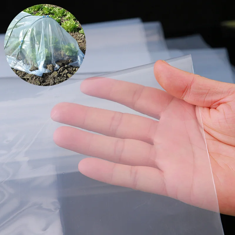 

0.1mm Transparent PE Greenhouse Film Garden Succulent Veg Plants Rainproof Cover Waterproof Freeze Frost Protection Tarpaulin