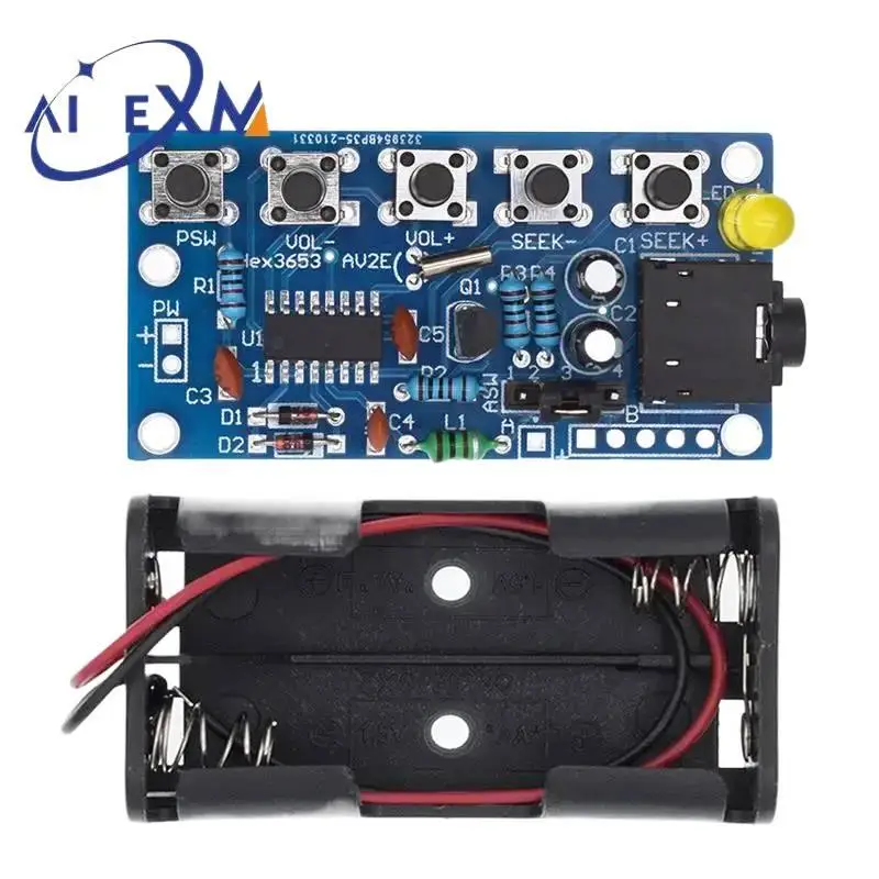 DIY Electronic Kits Wireless Stereo FM Radio Receiver Module PCB 76MHz-108MHz DC 1.8V-3.6V