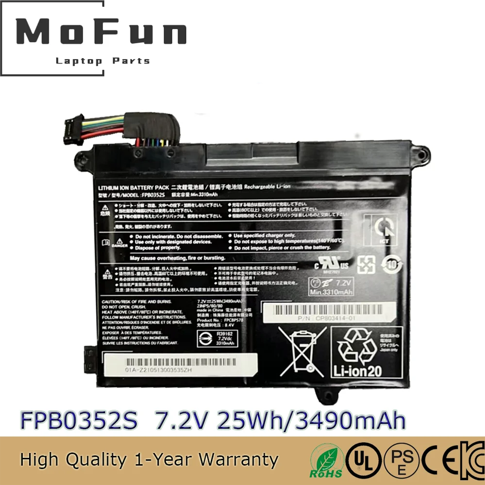 Original FPB0352S Battery For Fujitsu LifeBook FPCBP578 CP785911 FMVWE3U27L 9U13A2