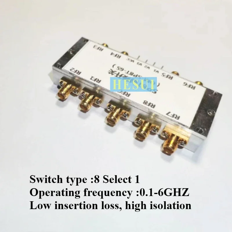 0.1-6G Eight Select one RF switch SP8T electronic RF channel selection