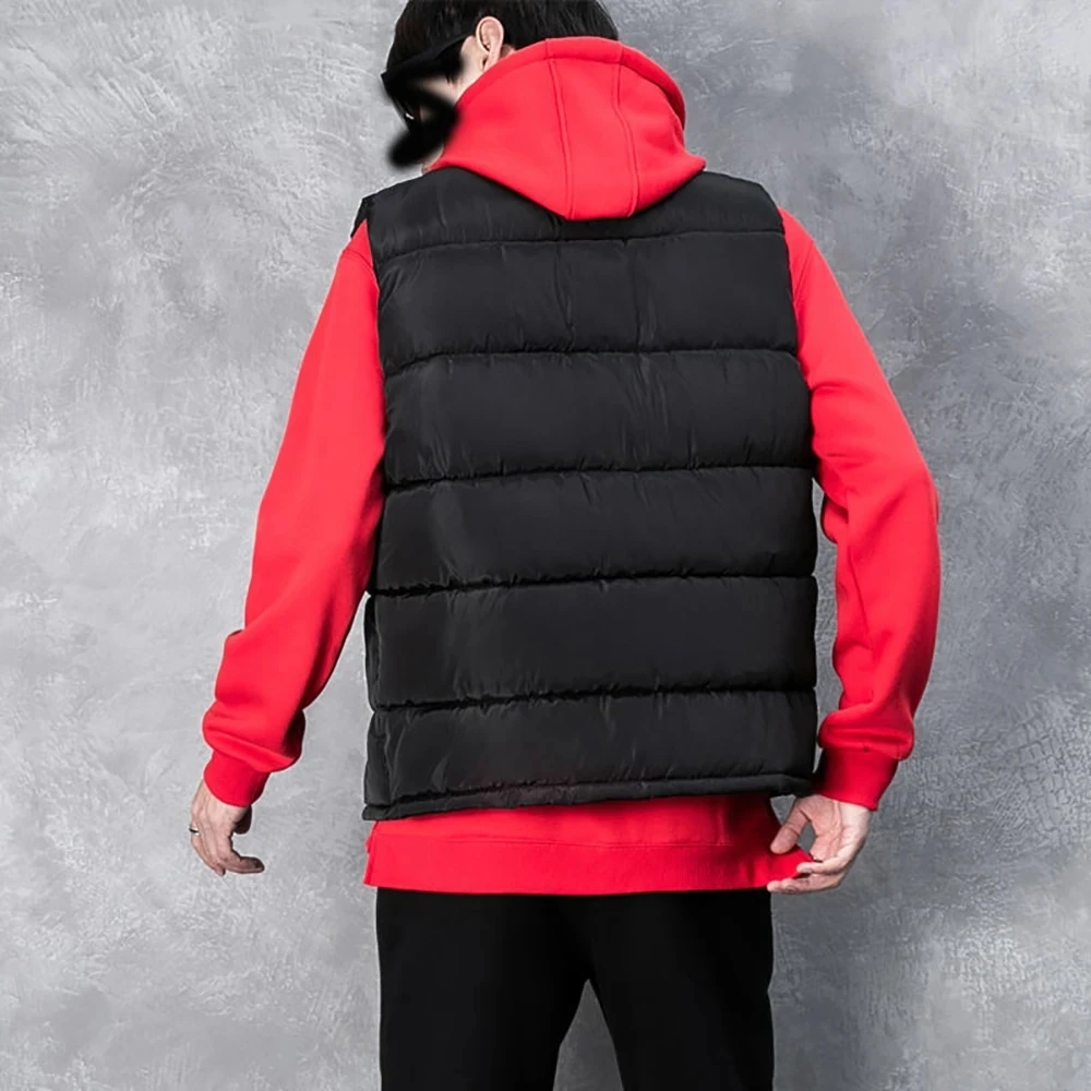 Men\'s Waterproof Sleeveless Jacket Warm Vest  Zippered High Collar Casual Brand Clothes Autumn Winter