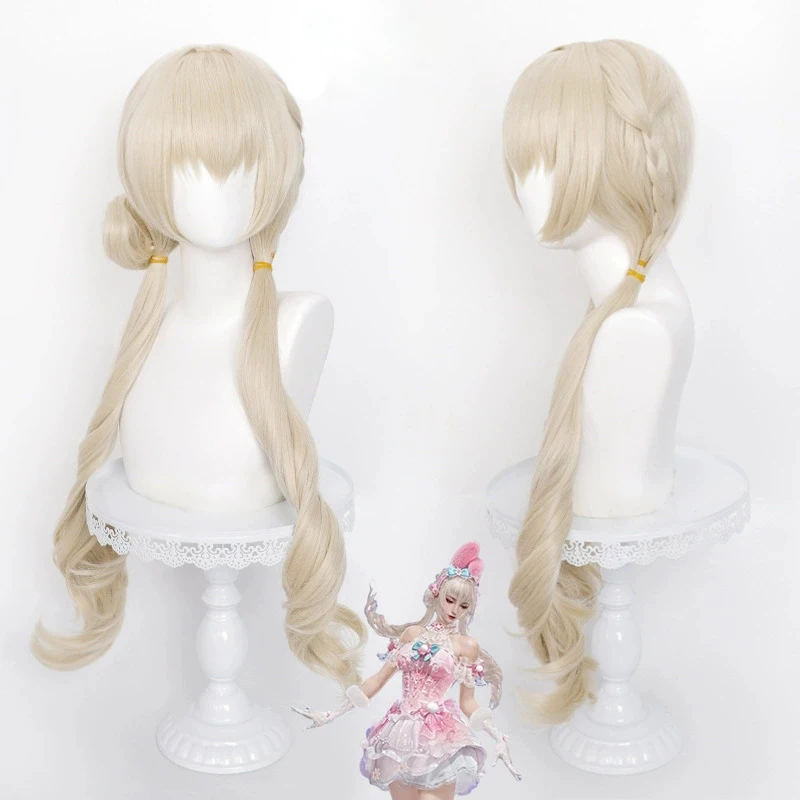 

Парик для косплея Naraka: Bladepoint, парик для аниме-игры Sila, парик для ролевых игр, длинный женский синтетический парик с косами и сеткой для парика