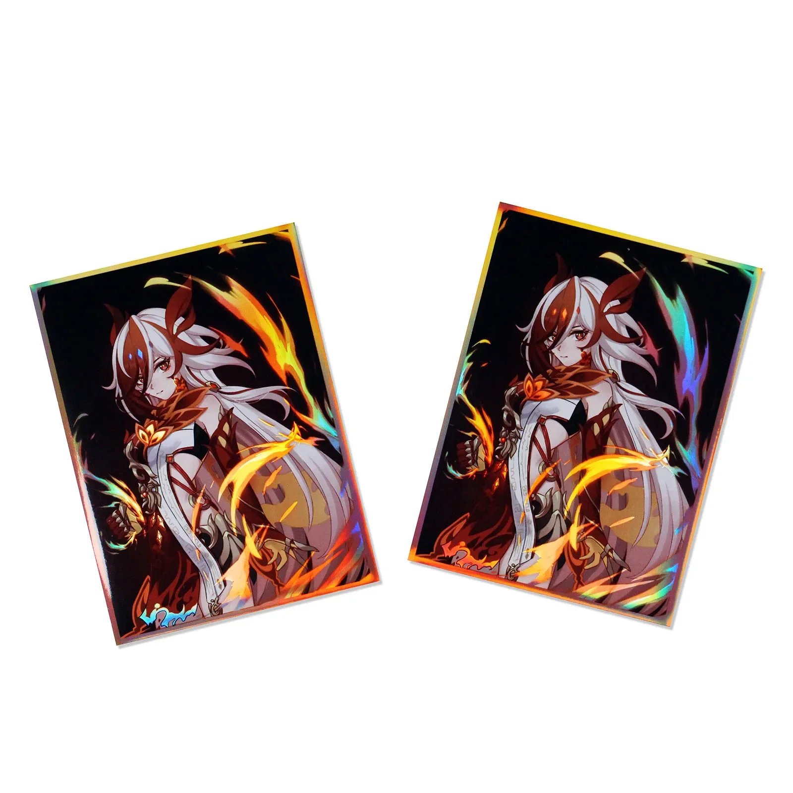 60pcs 67x 92mm Holographic Standard Size Trading Cards for MTG/DTCG/PTCG/PKM Art Anime Printing Card Sleeves Protectors