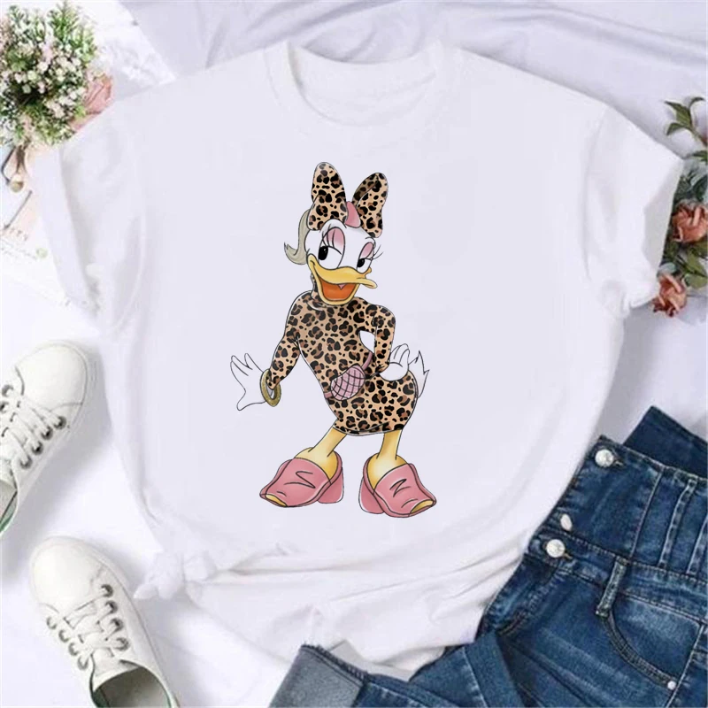 Kawaii Disney Cartoon Minnie Gedrukte T-shirt Damesmode Mickey Mouse Wit Oversized T-shirt Vrouwelijke Kleding Dames T-shirts