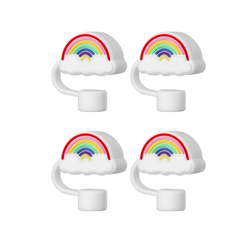 Lot de 4 pailles en silicone réutilisables de 40 oz, accessoire pour boire, 0.4 pouces