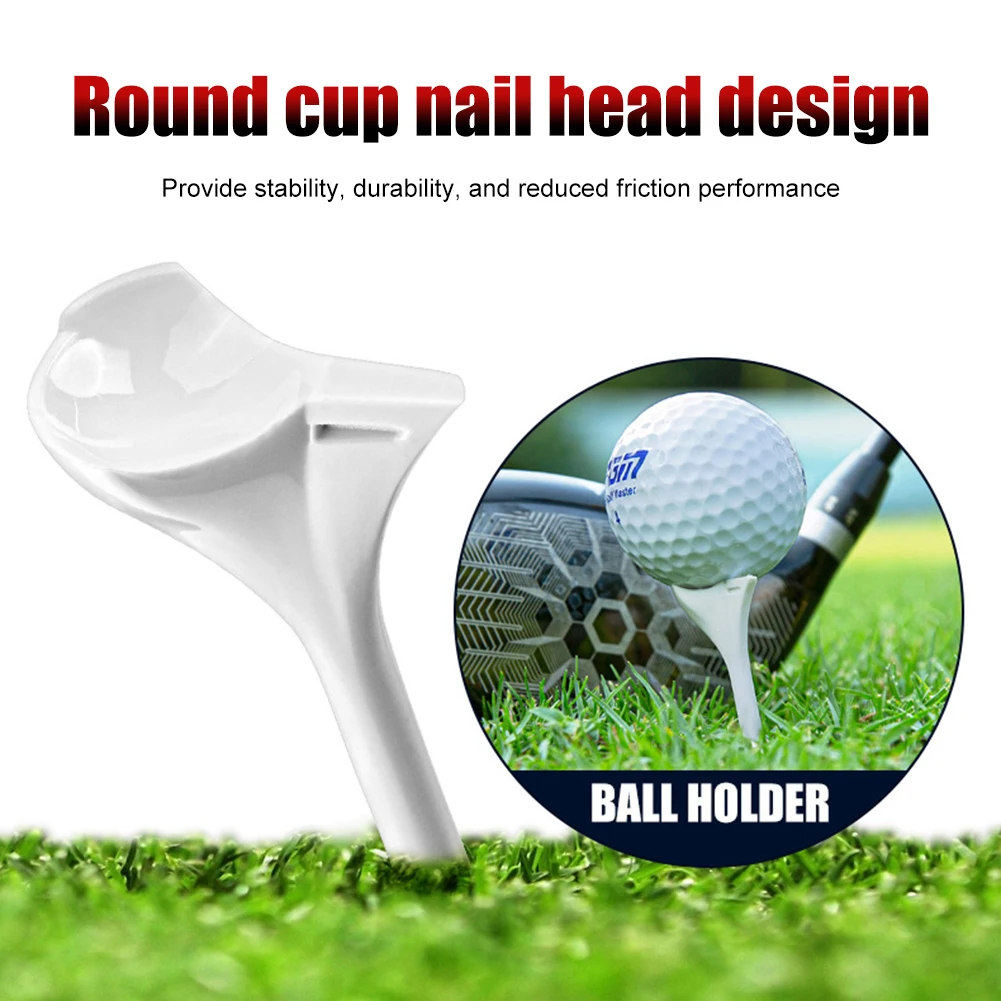 20pcs Golf Nail Ball Tee Support 10 Degree Oblique Insertion Golf Ball Training Nails No-resistance for Golfer Practice Supplies