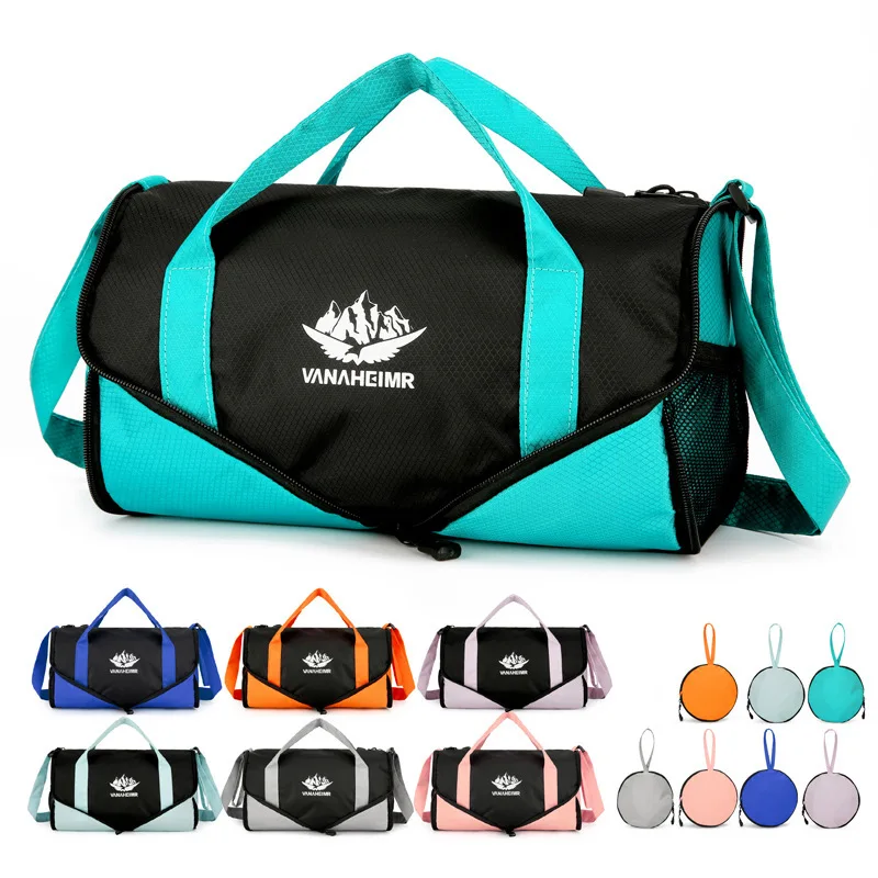 Mala de viagem dobrável para homens e mulheres, bolsa esportiva e fitness de grande capacidade, multifuncional, bolsa de ombro ao ar livre, nova