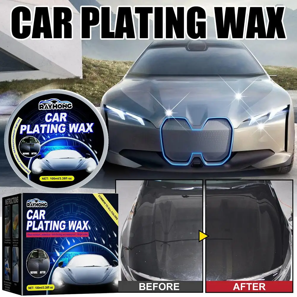 110ml Car Wax Crystal Plating Hard Glossy Wax Layer Polishin Film Black Ceramic Waterproof Coating Solid Car Surfaces High- C3o6