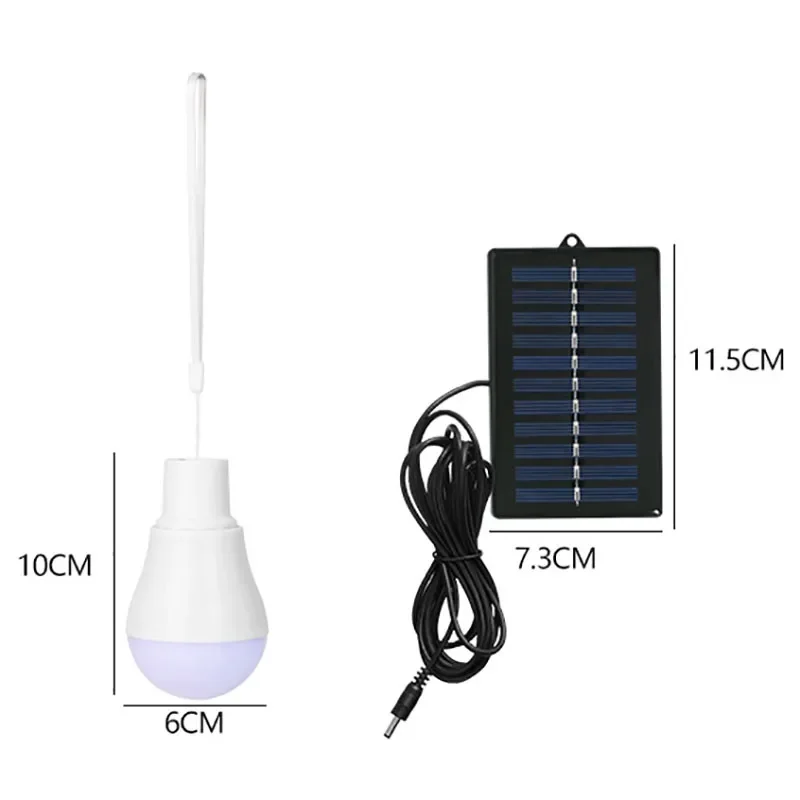 Solar Light Portable LED Bulb Rechargeable Camp Tent Night Fishing Emergency Solar Panel Night Market Beach Solar Lighting