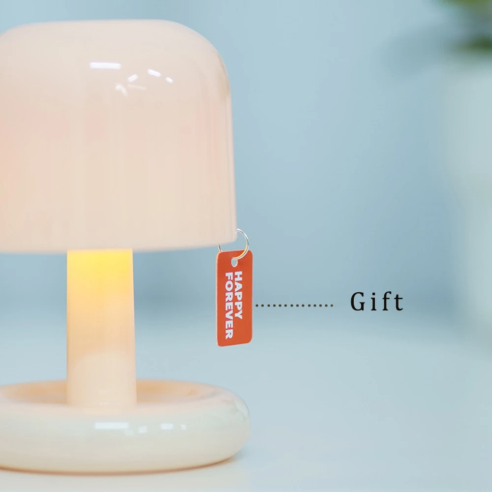 Mini Desktop Sunset Night Light Creative USB Rechargeable Mushroom Style Led Night Lamp for Coffee Bar Home Decor Bedroom