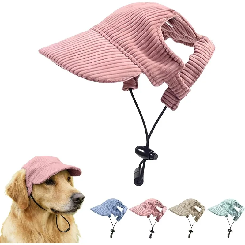 

Pet Clothes and Accessories New Corduroy Dog Cat Baseball Hat Pet Sun Hat Spring Summer Bucket Outdoor Dog Hats Customize