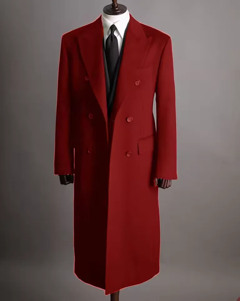 الشتاء السترة الطويلة الأعمال مزدوجة الصدر عالية الجودة الفاخرة الرجال البدلة الستر أنيقة رجل دعوى جديدة في الدعاوى والسترات الذكور #5