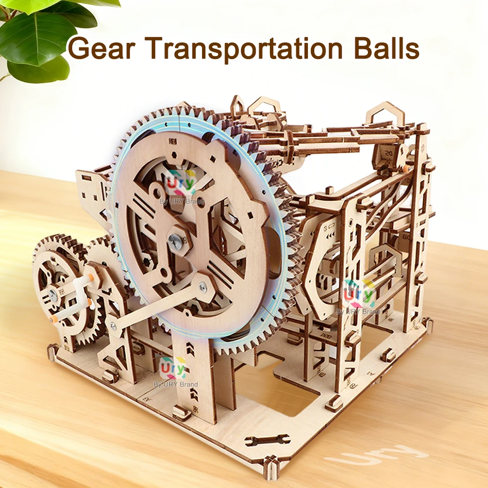 Ury 3d quebra-cabeça de madeira mármore run conjunto dispositivo pista manual mecânico modelo ciência alta dificuldade labirinto bola montagem brinquedo para meninos