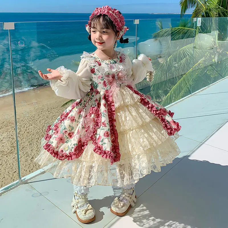 Girl Princess Lolita dress 2023 new little girl dress senior sense large child skirt