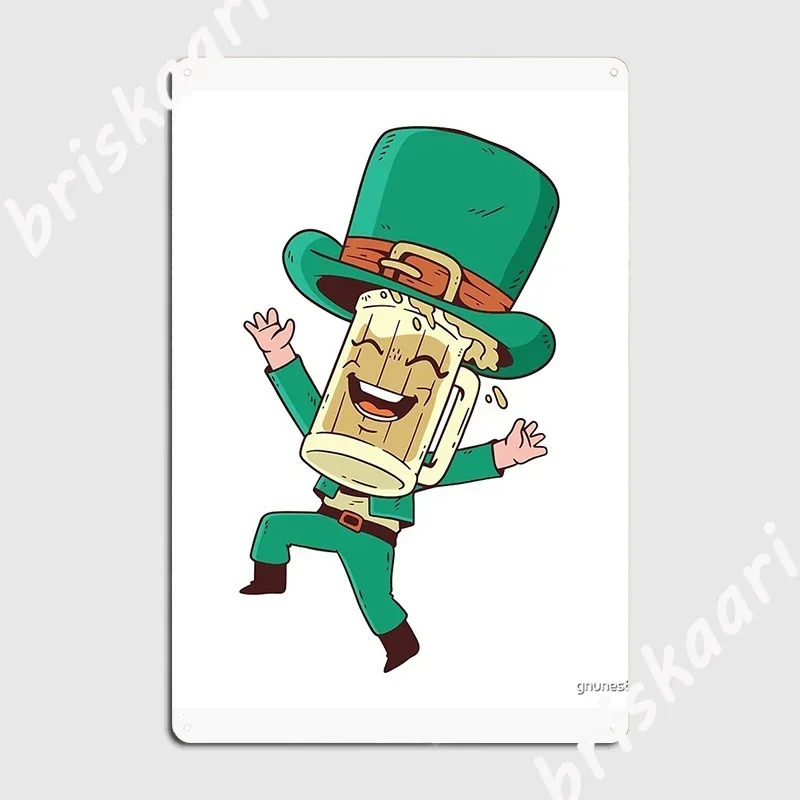 St Patrick Cartoon Funny Design Metal Plaque Poster Vintage Home Wall pub Garage Decoration Tin sign Posters