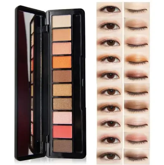 Fashion Eye Makeup Palette Natural Make Up Light 10 Color Nude Eye Shadow Shimmer Matte Eyeshadow Cosmetics Set with Brush