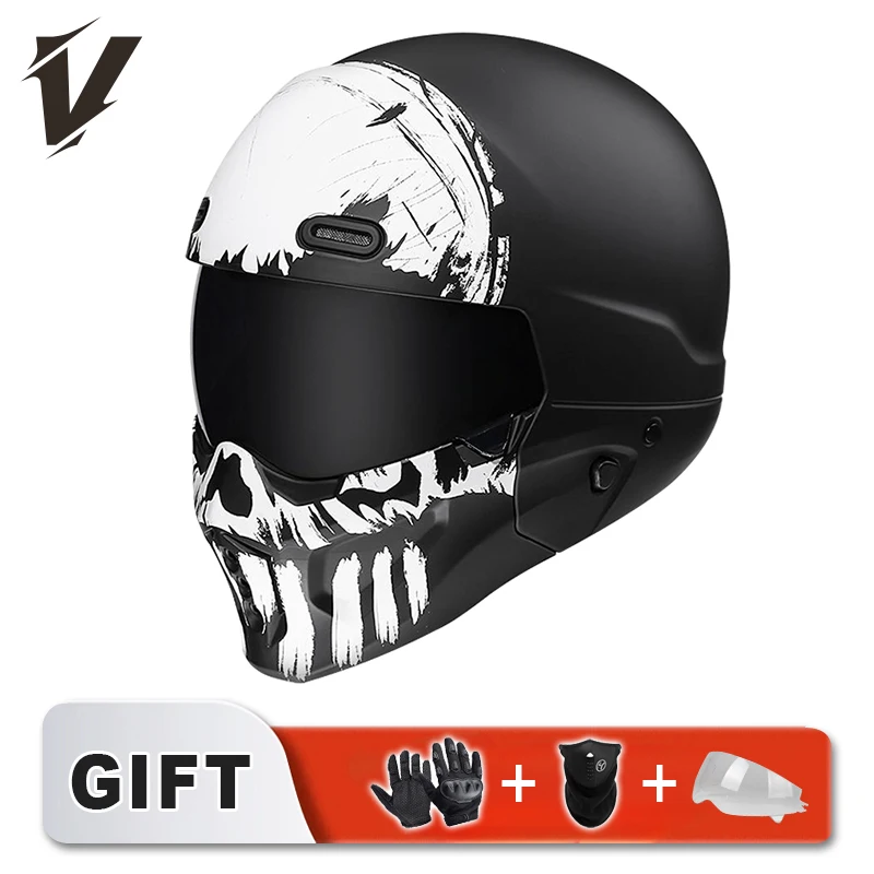 Kask motocyklowy Vgv Cycling Trzyczęściowy Prezent Skorpion Pełny i Otwarty Modularny Kask Motocyklowy Całoroczny Certyfikacja Dot Styl Mecha