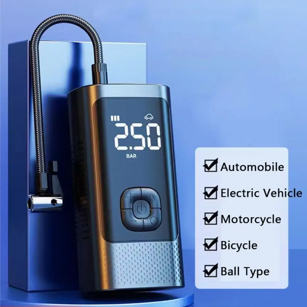 High Precision Car Tire Inflator Pump Handheld LCD Display Cordless Air Pump Portable Fast Inflation Air Compressor Auto Bicycle