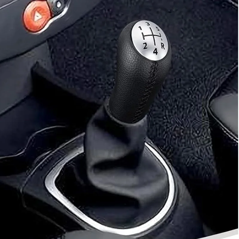 Manual Gear Shift Knob Leather Gaiter Boot Cover Lever Shifter Handle Stick Boot Gaitor For  Clio 3 III 2005-2012