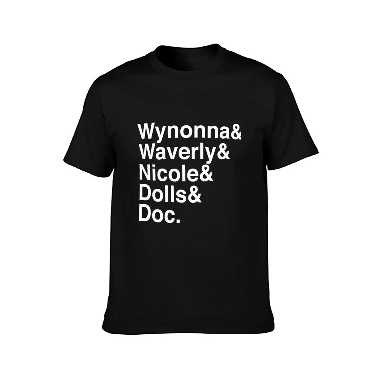 Wynonna Earp Names T-Shirt, Summer Casual Cotton Tee, Oversized Streetwear Tops, Vintage Graphic Print, Loose Fit Short Sleeve