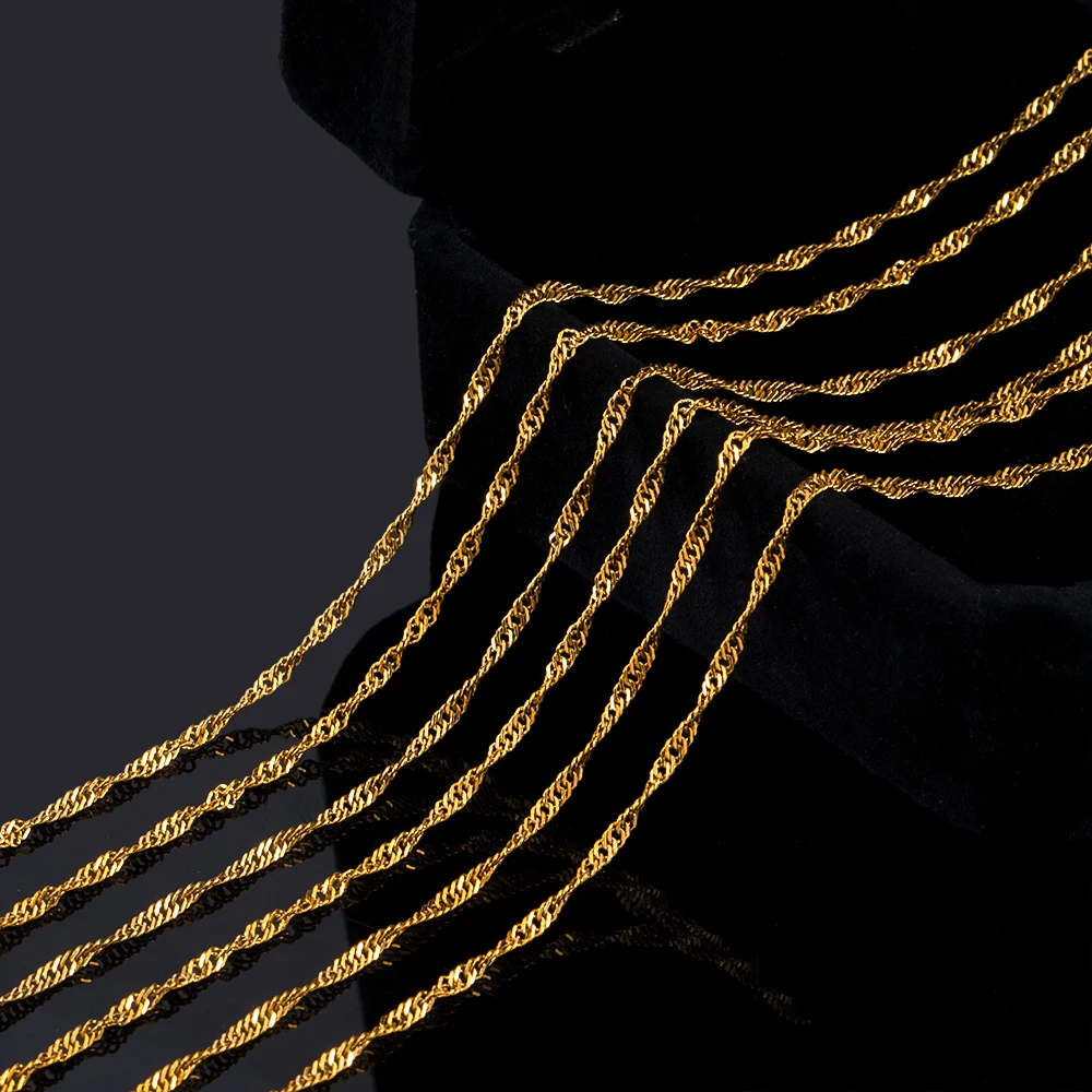 

1Meter Stainless Steel 2mm Thin Crossing Oval Chain for DIY Bracelets Necklaces Jewelry Making Supplies