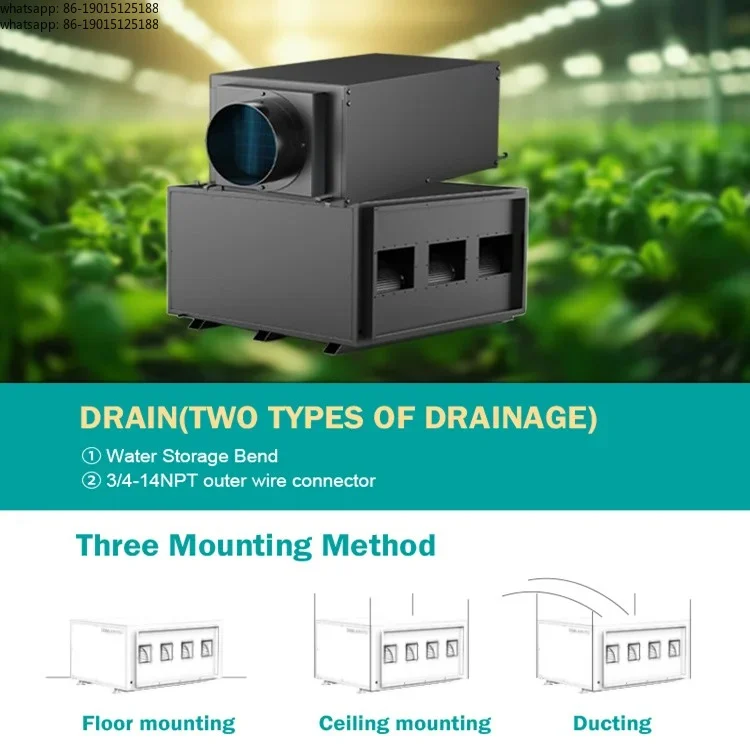 26L Smart Room Mini Home Ducted Industrial Dehumidifier Ceiling Mounted Ducted Commercial Dehumidifier
