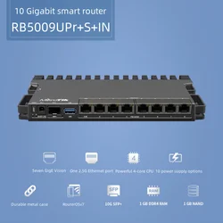 Nadaje się do MikroTik RB5009UPr + S + w POE klasy korporacyjnej 10 Gigabit 9-portowy inteligentny 48V przewodowy Router zasilacz POE