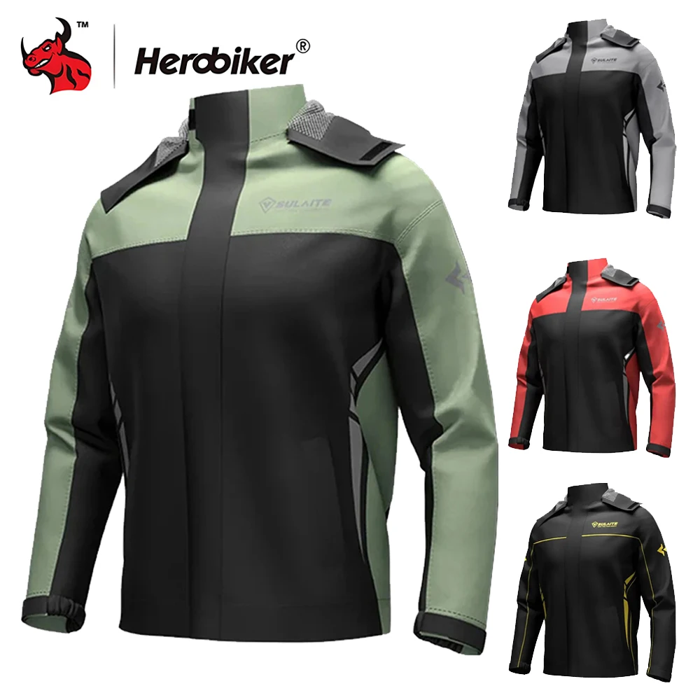 

Motorcycle Riding Raincoat Four Season Riding Windproof And Rainproof Set Full Body Split Raincoat Outdoor Waterproof Jacket