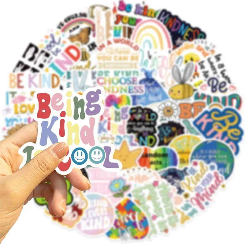 50Color Motivational Text Stickers Inspirational Words Graffiti Encouragement Scrapbook Stationary Study Room Decals