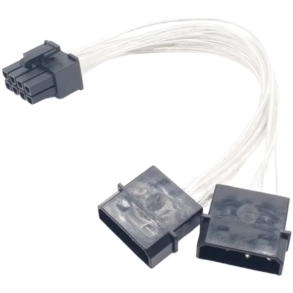 Dual 4Pin To 8Pin GPU Power Cable For Graphics Card Video Card Extension Cord 18cm PC Computer Power Supply Connector Adapter