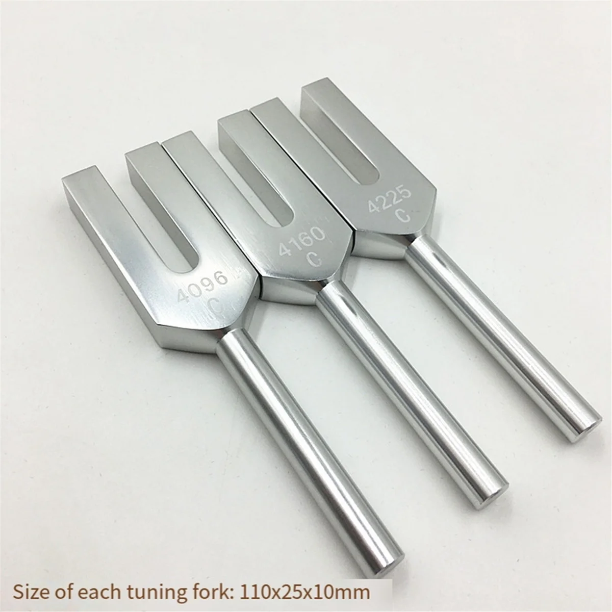 Angel Tuning Fork Set - 4096 Hz, 4160 Hz, 4225 Hz - Therapeutic Instrument Set with Wooden Strike and Storage Bag Vogue
