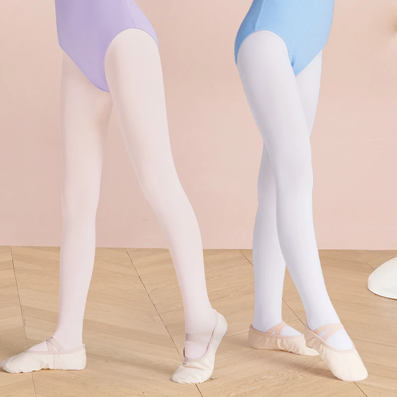 Girls Ballet Tights 60D Women Dance Tights Dance Pantyhose Soft Seamless White Pink Ballet Stockings Breathable Dance Tights